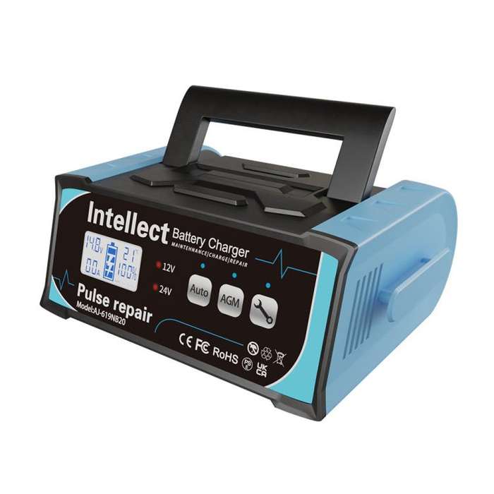 12V/24V Car Battery Charger Intelligent Pulse Lead-acid Battery Repair, Specification: UK Plug