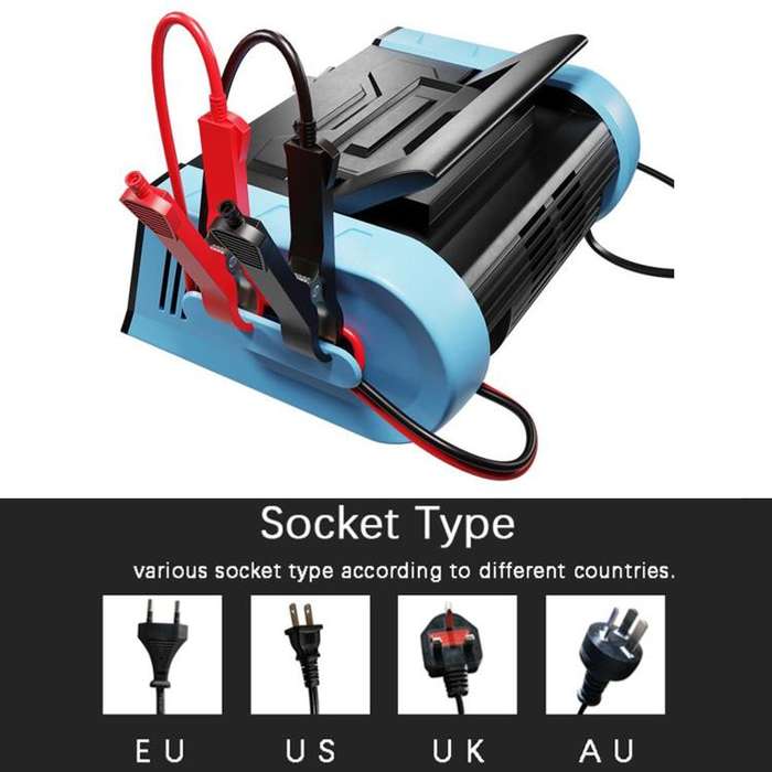 12V/24V Car Battery Charger Intelligent Pulse Lead-acid Battery Repair, Specification: AU Plug