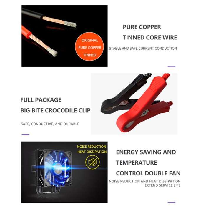 12V/24V Car Battery Charger Intelligent Pulse Lead-acid Battery Repair, Specification: AU Plug