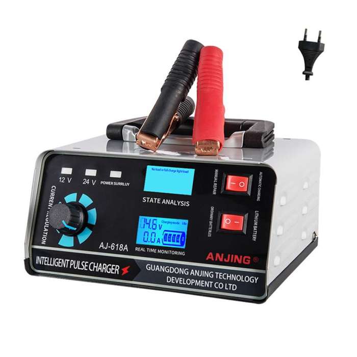 ANJING 12-24V Car Motorcycle Battery Charger Pure Copper Intelligent Pulse Repair, Specification:...