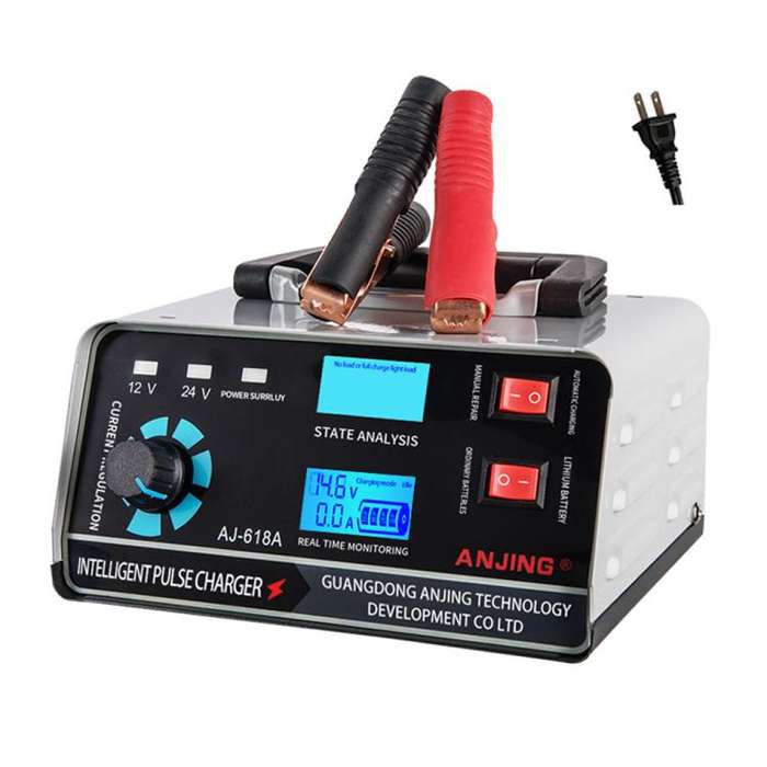 ANJING 12-24V Car Motorcycle Battery Charger Pure Copper Intelligent Pulse Repair, Specification:...