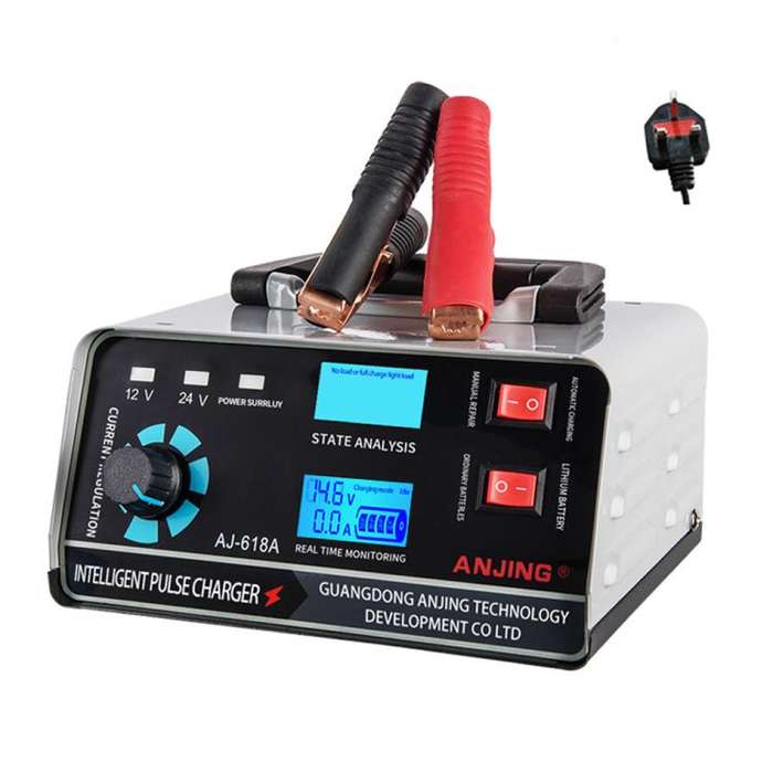 ANJING 12-24V Car Motorcycle Battery Charger Pure Copper Intelligent Pulse Repair, Specification:...
