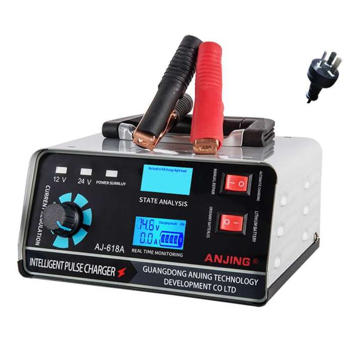 ANJING 12-24V Car Motorcycle Battery Charger Pure Copper Intelligent Pulse Repair, Specification:...