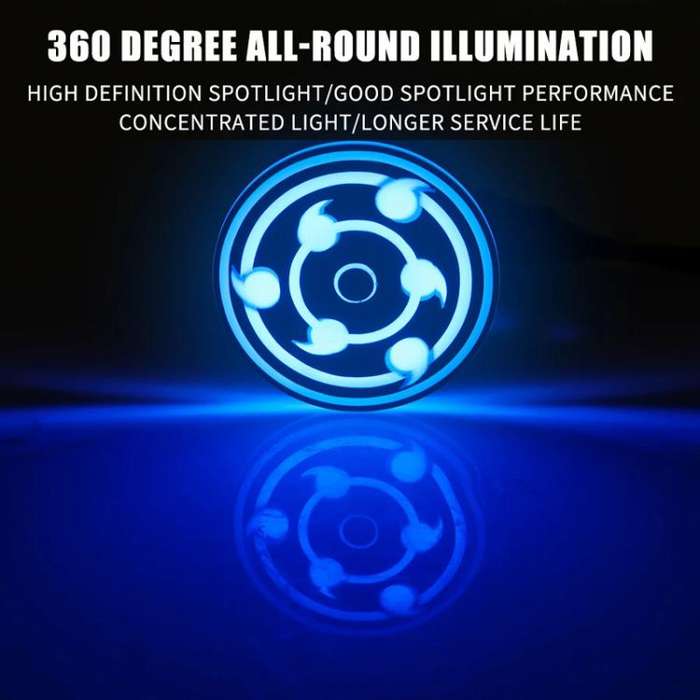 Highlight Motorcycle Rotating Brake Lights LED Tail Lights Modified Car Lights, Style: Compass(Red)