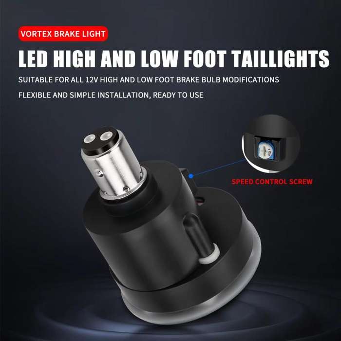 Highlight Motorcycle Rotating Brake Lights LED Tail Lights Modified Car Lights, Style: Compass(Red)