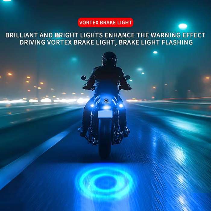 Highlight Motorcycle Rotating Brake Lights LED Tail Lights Modified Car Lights, Style: Compass(Red)