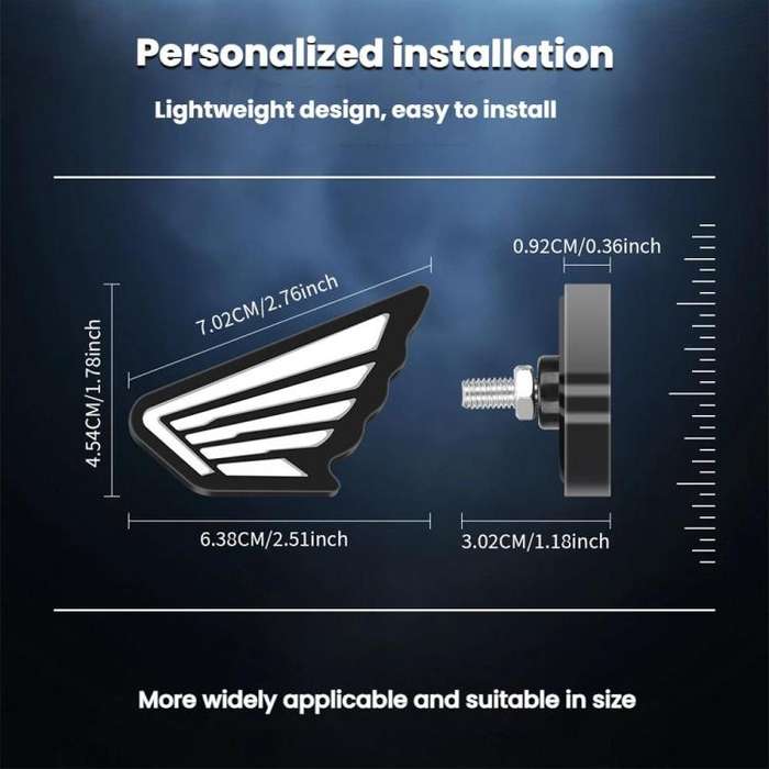 1pairs Motorcycle High-Brightness Winged Eagle Eye Lights Modified Headlights(White)