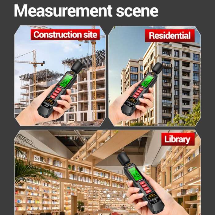 ANENG Sound Decibel Tester Volume Sound Level Noise Meter(No Battery)