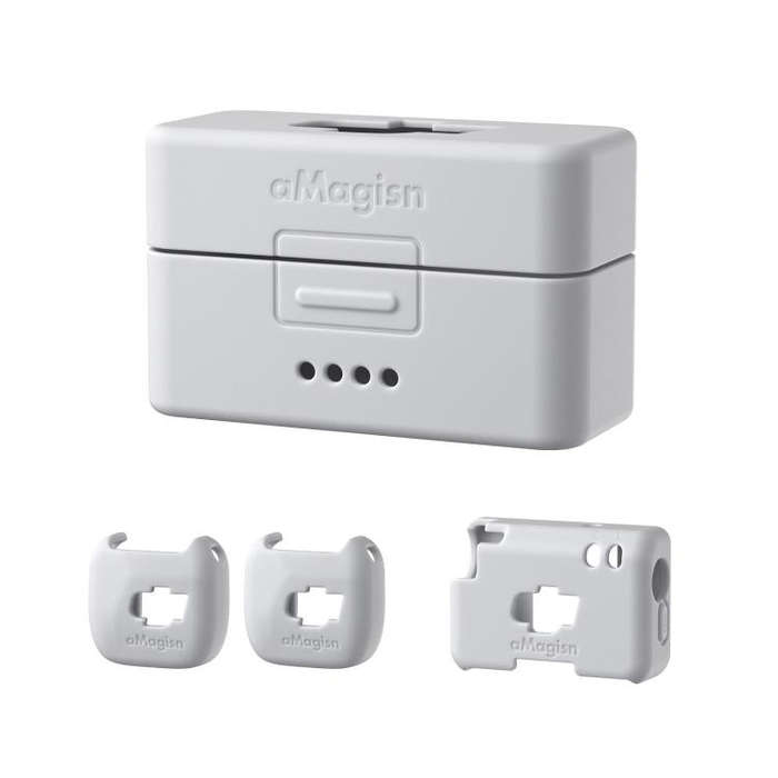For DJI Mic Mini aMagisn MP01 Silicone Protective Case, Color: 4 In 1 Gray