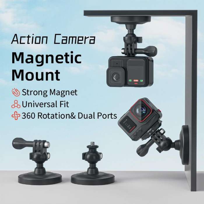 aMagisn AM19 3 In 1 Magnetic Ball Head Mount Camera Strong Magnetic Universal Ball Head Dual Inte...