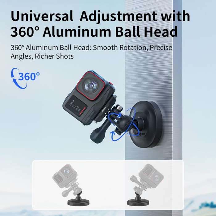 aMagisn AM19 3 In 1 Magnetic Ball Head Mount Camera Strong Magnetic Universal Ball Head Dual Inte...