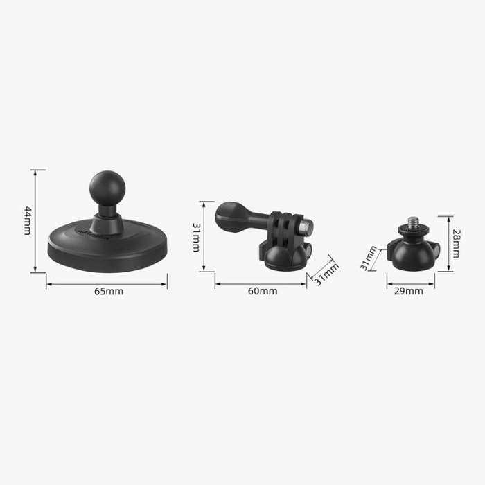 aMagisn AM19 3 In 1 Magnetic Ball Head Mount Camera Strong Magnetic Universal Ball Head Dual Inte...