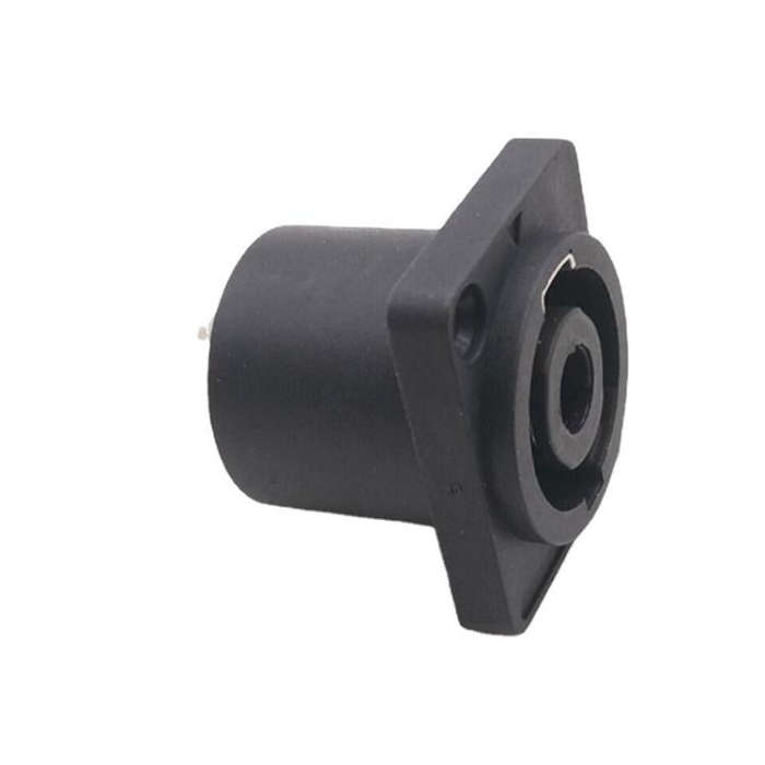 2pcs Speaker Ohm Socket Four-core Plug With Iron Piece(Black)