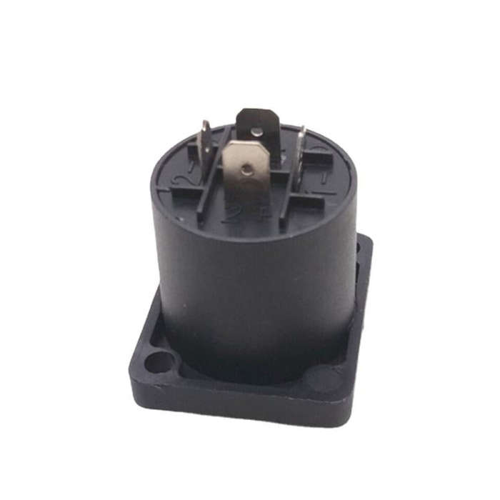 2pcs Speaker Ohm Socket Four-core Plug With Iron Piece(Black)