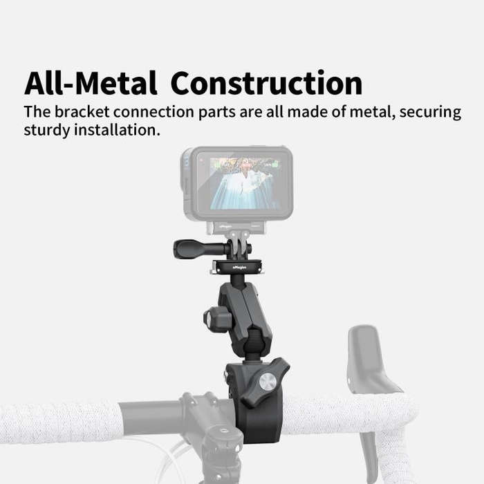 aMagisn HM10 For Insta360, DJI, GoPro Cameras Metal Arm Clamp Holder Cycling Clamp Bracket
