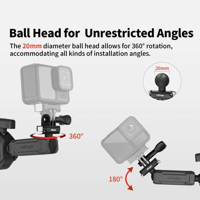 aMagisn HM07 For Insta360, DJI, GoPro Cameras Metal Arm Clamp Holder Cycling Bracket