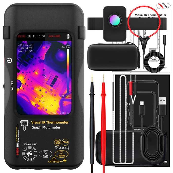 Standard+Macro Lens+Flexible Coil BSIDE SH9 Infrared Thermal Imaging Multimeter Touchscreen High-...