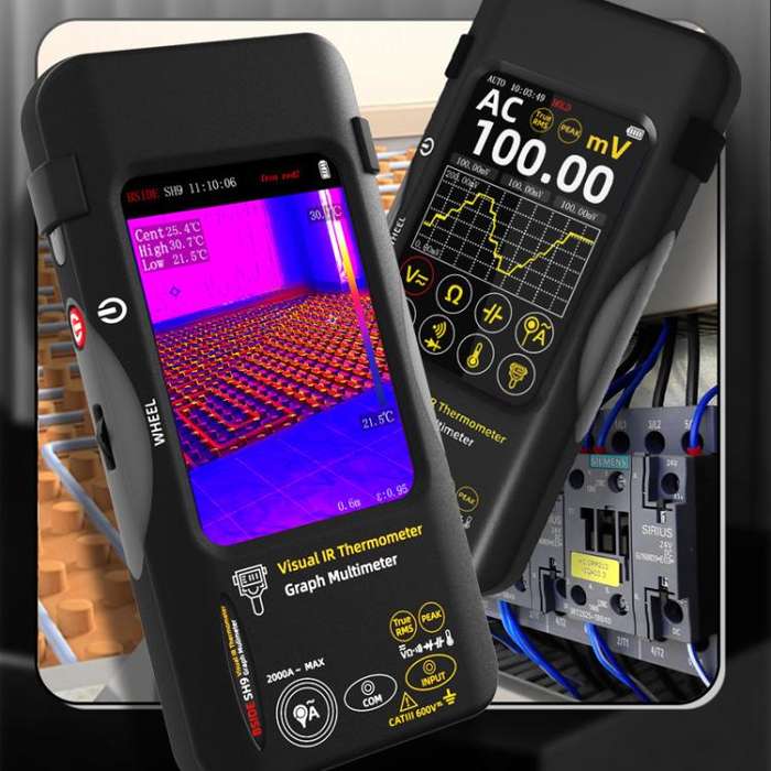 Standard+Macro Lens+Flexible Coil BSIDE SH9 Infrared Thermal Imaging Multimeter Touchscreen High-...