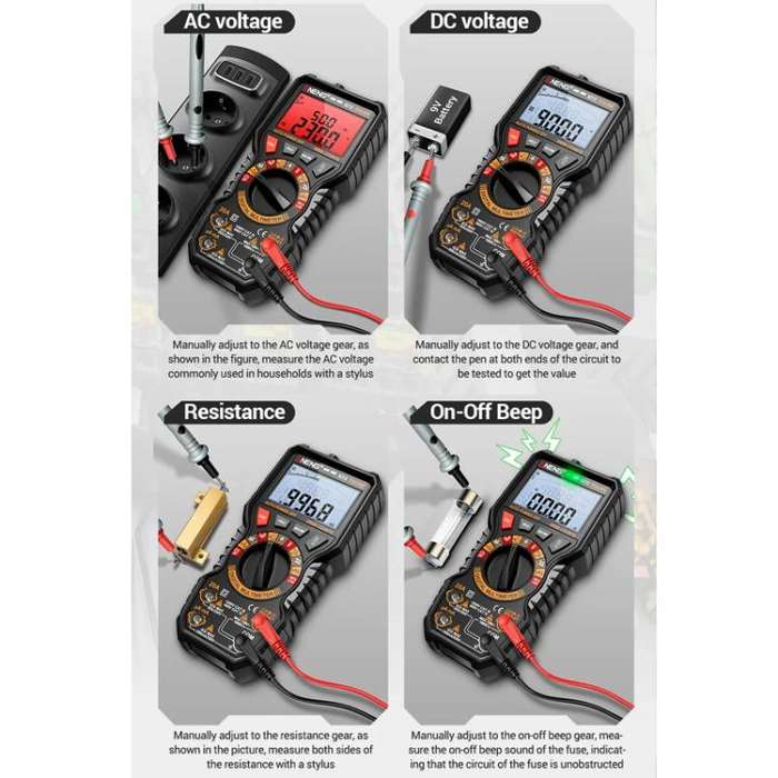 ANENG Intelligent Double Tube Anti-Burn Capacitor Multimeter(SZ12)