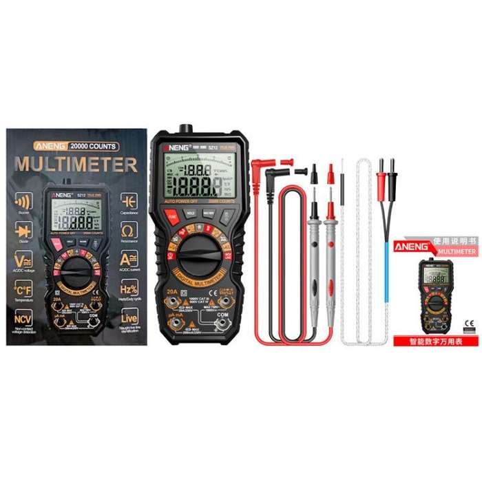 ANENG Intelligent Double Tube Anti-Burn Capacitor Multimeter(SZ12)