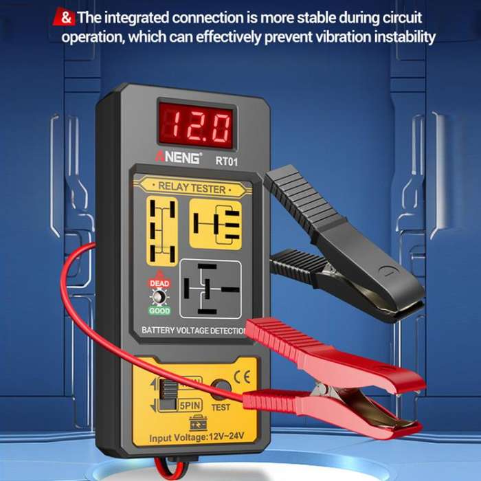 ANENG 12V/24V Car Battery Relay Four-Pin Digital Display Tester(RT01)