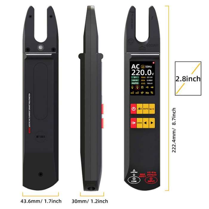 BSIDE U5 600A Intelligent High-Precision Clamp Meter U-Type Multimeter
