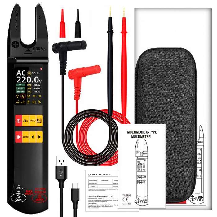 BSIDE U5 600A Intelligent High-Precision Clamp Meter U-Type Multimeter