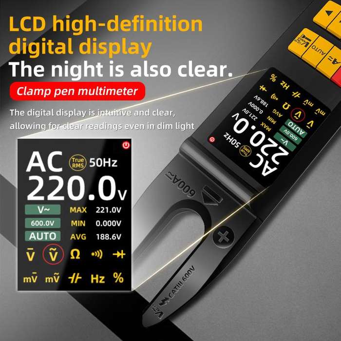 BSIDE U5 600A Intelligent High-Precision Clamp Meter U-Type Multimeter