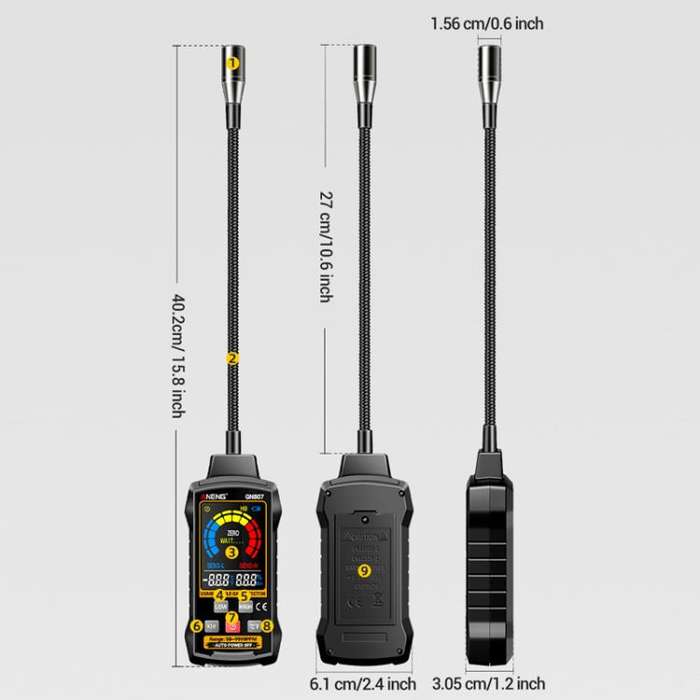ANENG Digital Display Combustible Gas Leak Detector(GN807)