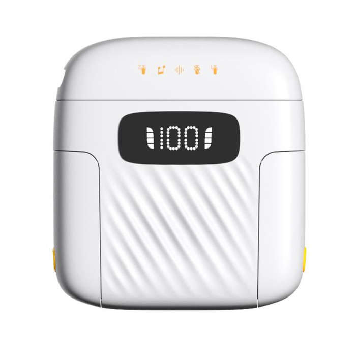 One To Two Mini Wireless Collar-clip Noise-cancelling Microphone With Charging Case(White)