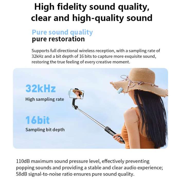 One To Two Mini Wireless Collar-clip Noise-cancelling Microphone With Charging Case(Black)
