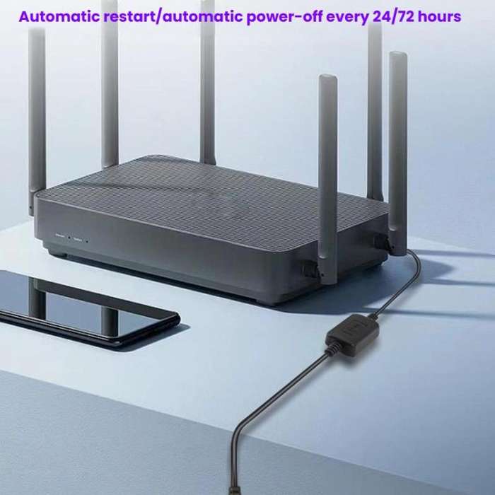 HuaGu 30cm Router Timed Restart Line Controller Power Failure Smart Reset Connection Cable WiFi R...