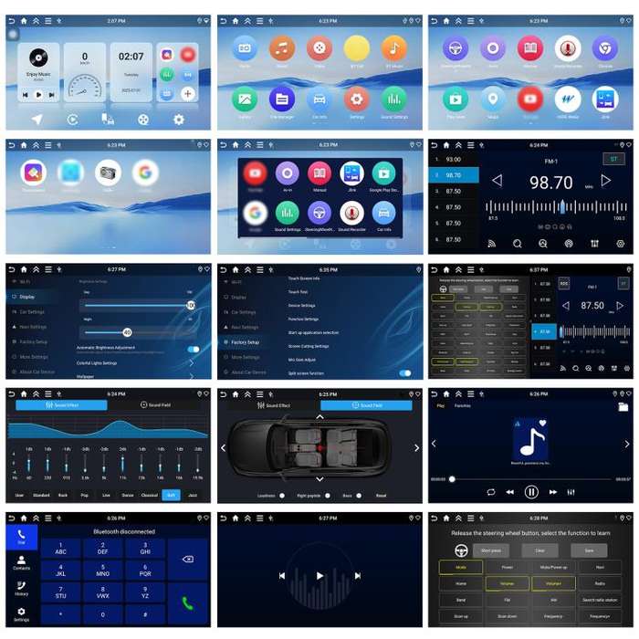 9 inch 4+128G Universal Android 15 Central Control Large Screen Car Wireless Carplay Navigation I...