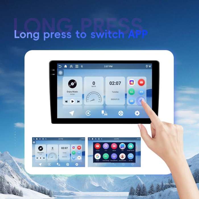 9 inch 4+128G Universal Android 15 Central Control Large Screen Car Wireless Carplay Navigation I...
