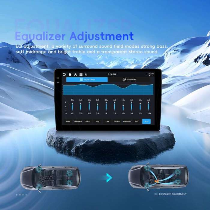 10 inch 4+128G Universal Android 15 Central Control Large Screen Car Wireless Carplay Navigation ...