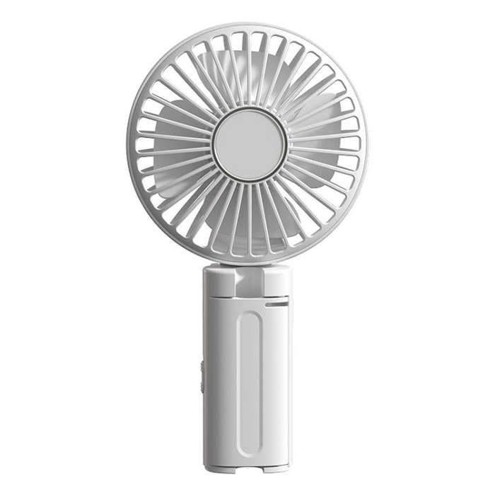 Folding Hanging Umbrella Fan USB Handheld Portable Umbrella Clip Fan Compact Desktop Fan(White)