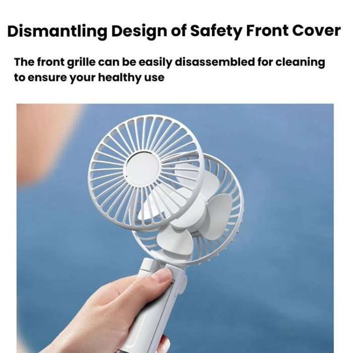 Folding Hanging Umbrella Fan USB Handheld Portable Umbrella Clip Fan Compact Desktop Fan(Pink)