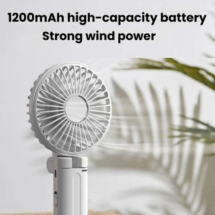 Folding Hanging Umbrella Fan USB Handheld Portable Umbrella Clip Fan Compact Desktop Fan(Pink)