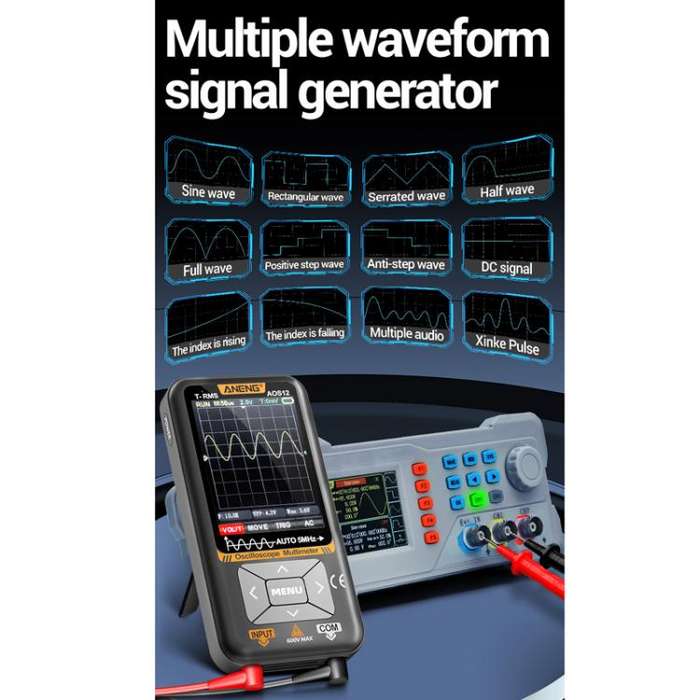 ANENG 2 In 1 Handheld Color Screen Oscilloscope Digital Multimeter(AOS12)