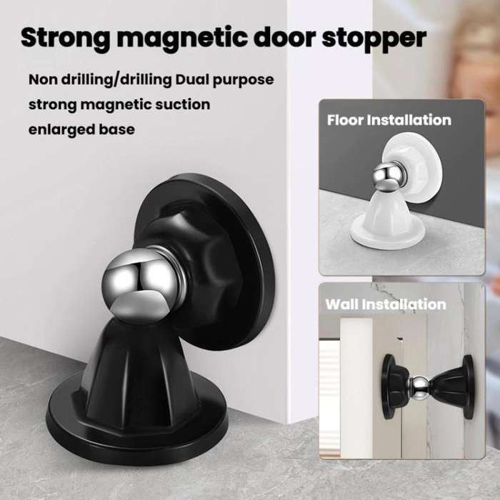 Magnetic Silicone 7cm Door Stopper No Drill Quiet Anti-Collision Wall Protector Universal Door Ho...