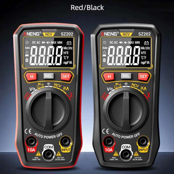 ANENG High-precision Maintenance Multi-function Digital Display Multimeter(Red)