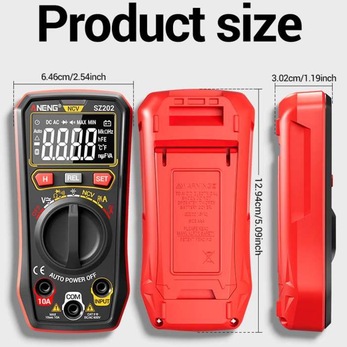 ANENG High-precision Maintenance Multi-function Digital Display Multimeter(Black)