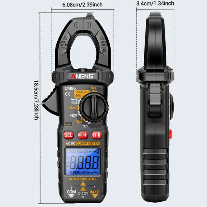 ANENG AC/DC Digital Intelligent Clamp Multimeter(Upgrade)