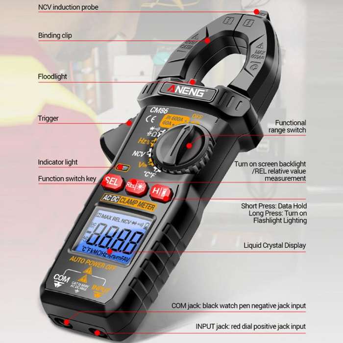 ANENG AC/DC Digital Intelligent Clamp Multimeter(Upgrade)