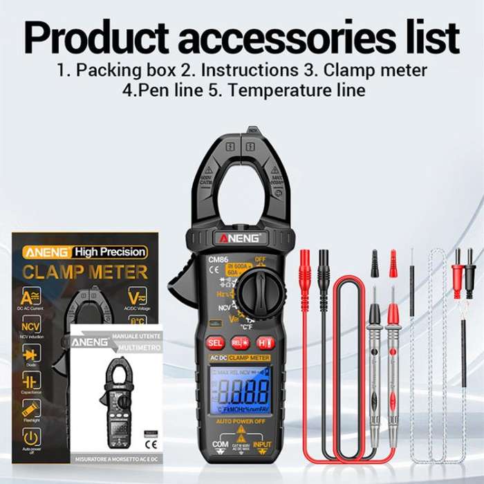 ANENG AC/DC Digital Intelligent Clamp Multimeter(Upgrade)