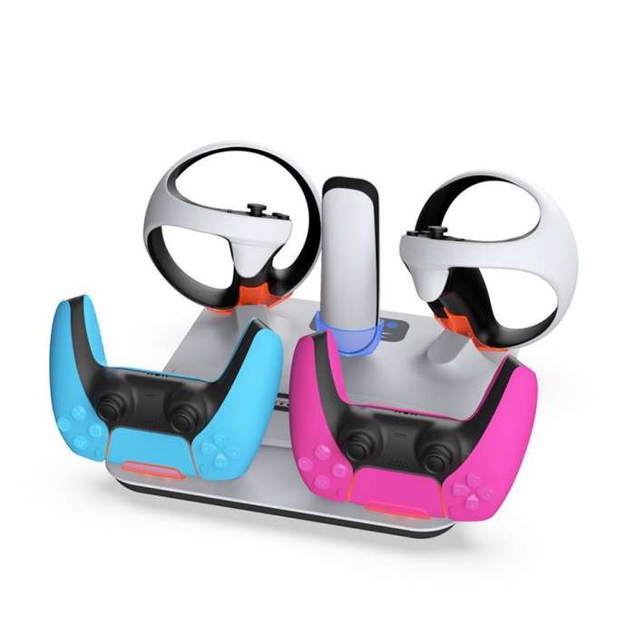 For PS5 / PS5 Slim / PS VR2 DOBE TP5-3550 Game Console Cooling Base Controller Charging Stand + H...