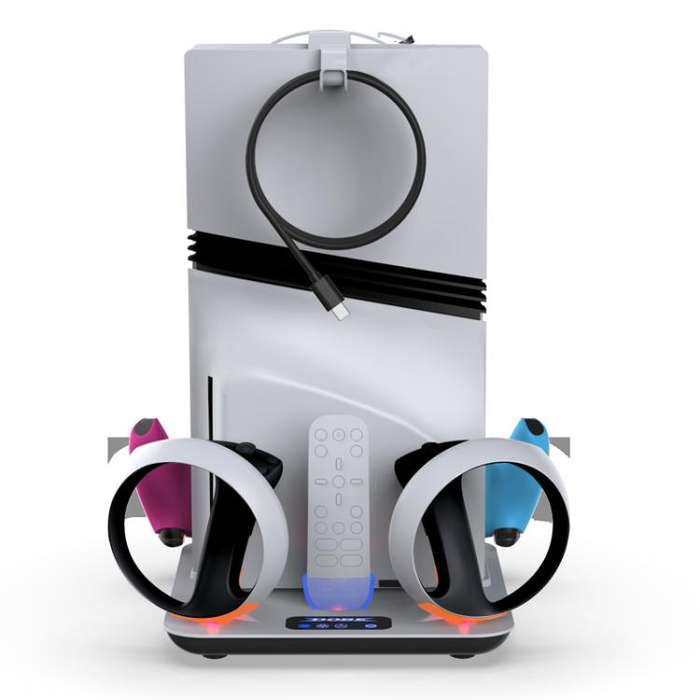 For PS5 / PS5 Slim / PS VR2 DOBE TP5-3550 Game Console Cooling Base Controller Charging Stand + H...