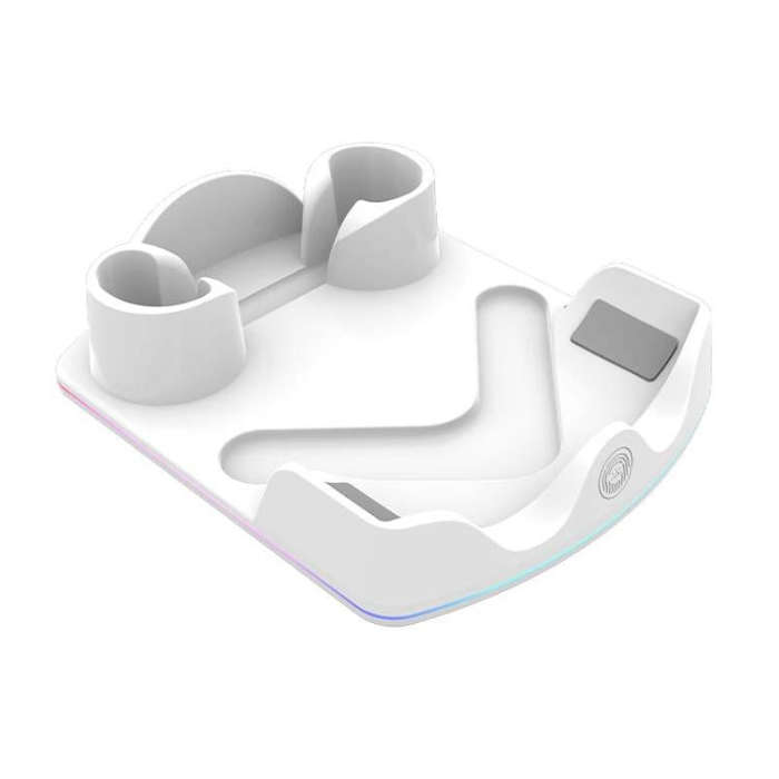 For Quest 3S / 3 / 2 iplay HBV-641 Handle Storage Rack VR Headset Charging Stand With LED Light(W...
