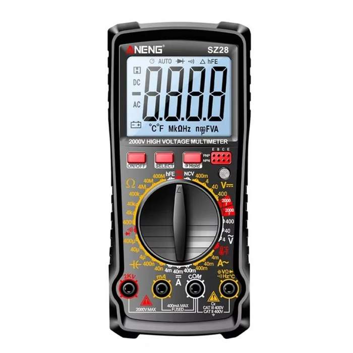 ANENG 2000V High Voltage High Precision Photovoltaic Digital Multimeter(SZ28 Black)