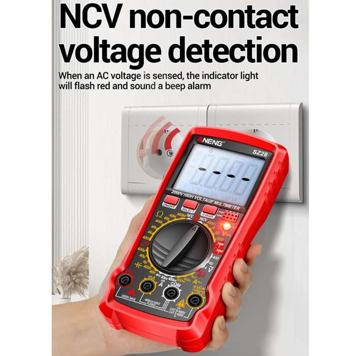 ANENG 2000V High Voltage High Precision Photovoltaic Digital Multimeter(SZ28 Red)